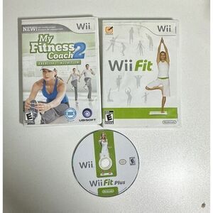 Lot Of 3 Games My Fitness Coach 2, Wii Fit  And Wii Fit Plus (Nintendo Wii, 2008